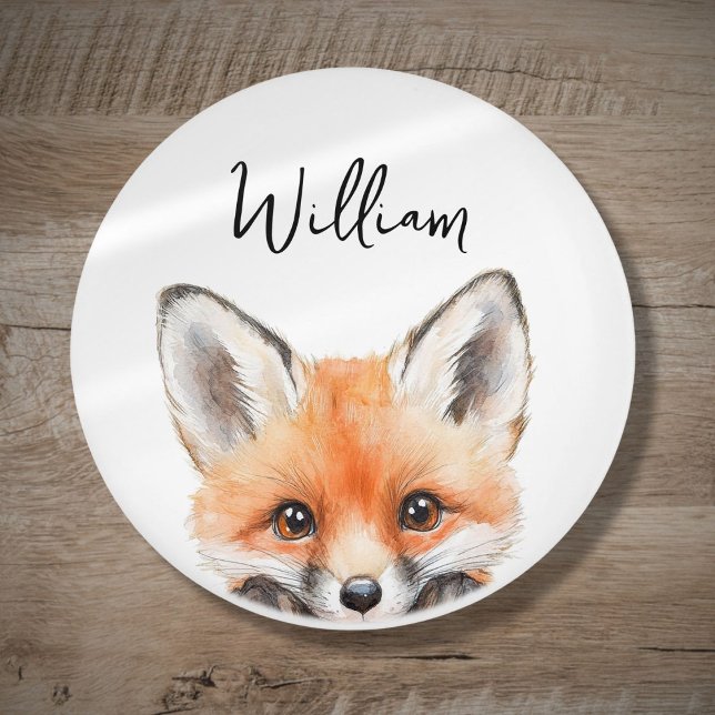 Cute Watercolor Woodland Fox Nursery Room Knopp (Cute Watercolor Woodland Fox Nursery Room Ceramic Knob)