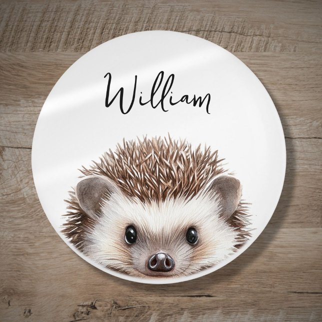 Cute Watercolor Woodland Hedgehog Nursery Room Knopp (Cute Watercolor Woodland Hedgehog Nursery Room Ceramic Knob)