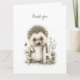 Cute watercolour baby animal alphabet tack kort