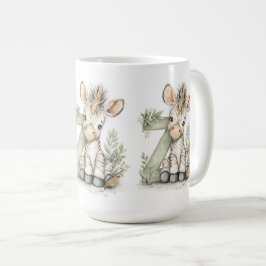 Cute watercolour baby animal alphabet Zebra Kaffemugg