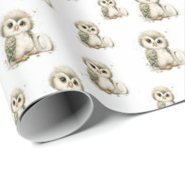Cute Watercolour Baby Animals Alphabet Owl Presentpapper