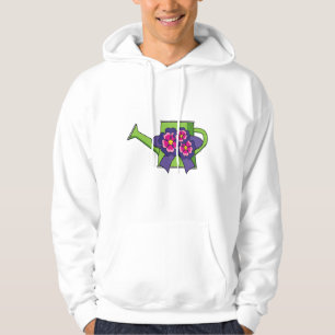 Cute Watering Can med Flowers Bouquet Hoodie
