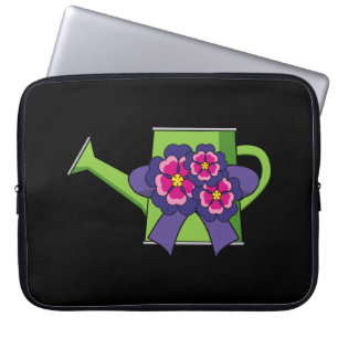 Cute Watering Can med Flowers Bouquet Laptop Fodral