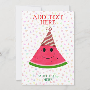 Cute Watermelon Birthday Inbjudningar