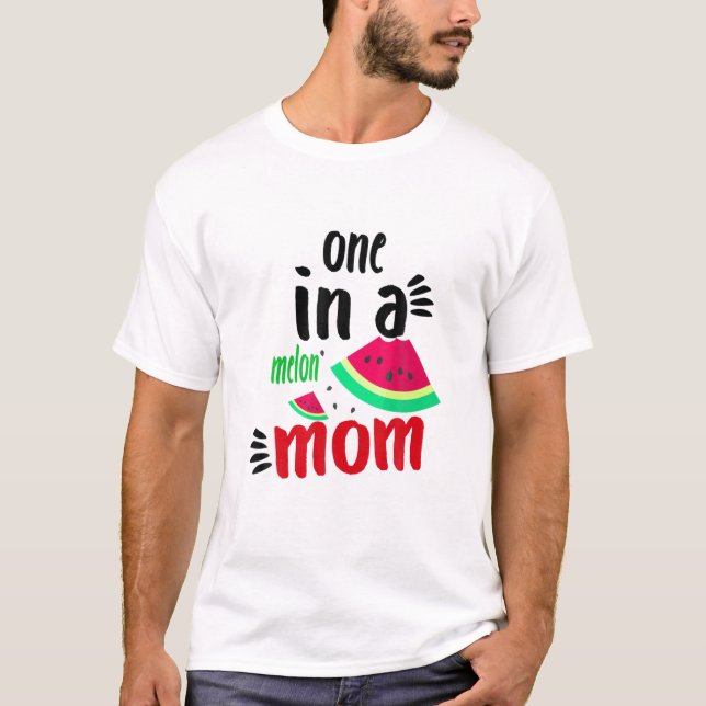 Cute Watermelon en i Melon Coola Sommarvatten T Shirt (Framsida)