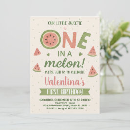 Cute Watermelon Födelsedagsfest inbjudan för barn