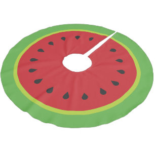 Cute Watermelon Julgran Skirt Julgransmatta Borstad Polyester