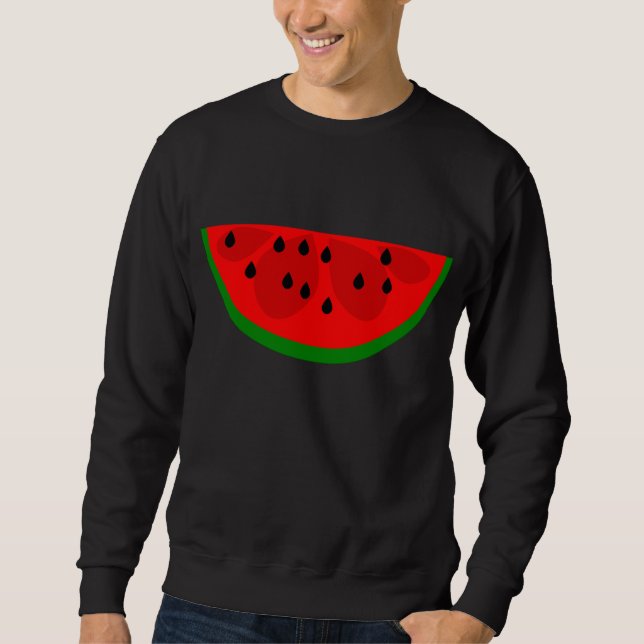Cute Watermelon Lång Ärmad Tröja (Framsida)