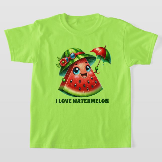 Cute watermelon lovers add text t shirt (Laydown)