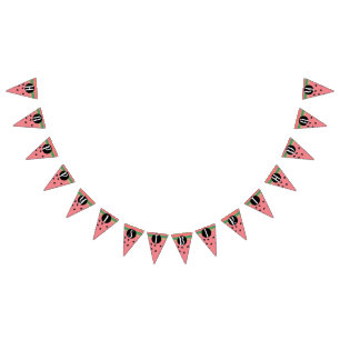 Cute Watermelon Lycklig första födelsedag Vimplar