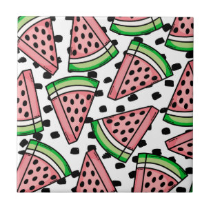 Cute Watermelon Mönster Kakelplatta