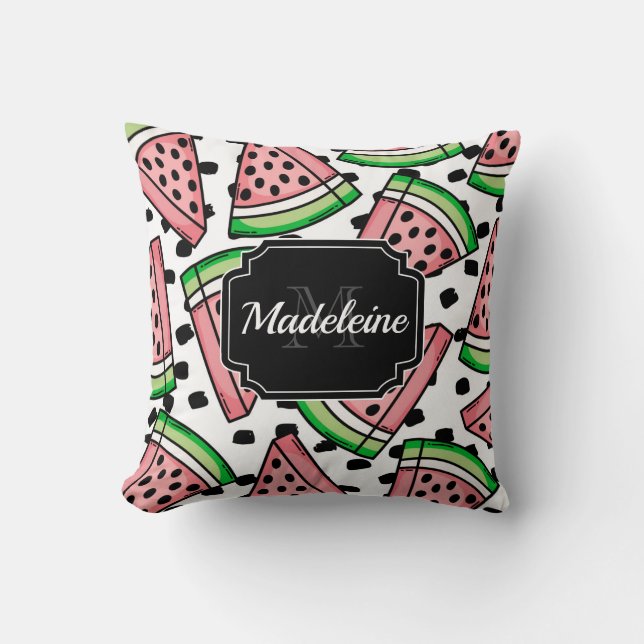 Cute Watermelon Mönster Kudde (Framsida)