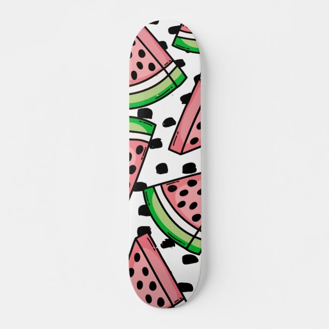 Cute Watermelon Mönster Mini Skateboard Bräda 18,5 Cm (Framsida)