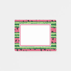 Cute Watermelon Mönster Rosa & Grönt Post-it Block