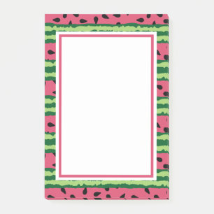 Cute Watermelon Mönster Rosa & Grönt Post-it Block