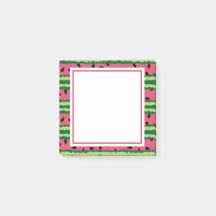 Cute Watermelon Mönster Rosa & Grönt Post-it Block