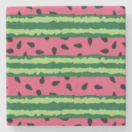 Cute Watermelon Mönster Rosa & Grönt Stenunderlägg