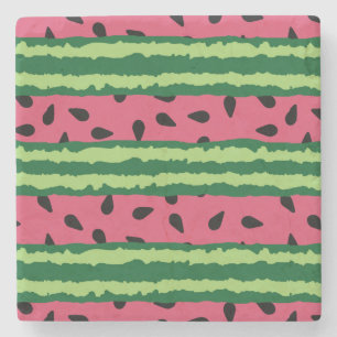 Cute Watermelon Mönster Rosa & Grönt Stenunderlägg