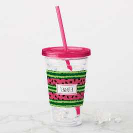 Cute Watermelon Mönster Rosa & Grönt Take Away Mugg