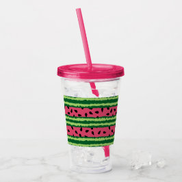 Cute Watermelon Mönster Rosa & Grönt Take Away Mugg