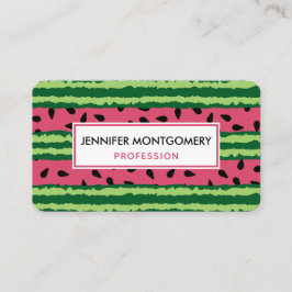 Cute Watermelon Mönster Rosa & Grönt Visitkort