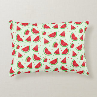 Cute Watermelon Mönster Summertime Fruit Melon Prydnadskudde