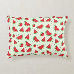 Cute Watermelon Mönster Summertime Frukt Melon Prydnadskudde