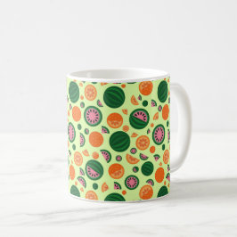 Cute Watermelon Orange Summer Fruit Mönster Kaffemugg