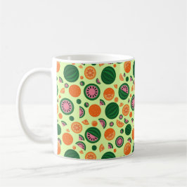 Cute Watermelon Orange Summer Fruit Mönster Kaffemugg