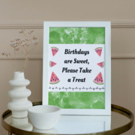 Cute Watermelon Party-tecken Poster