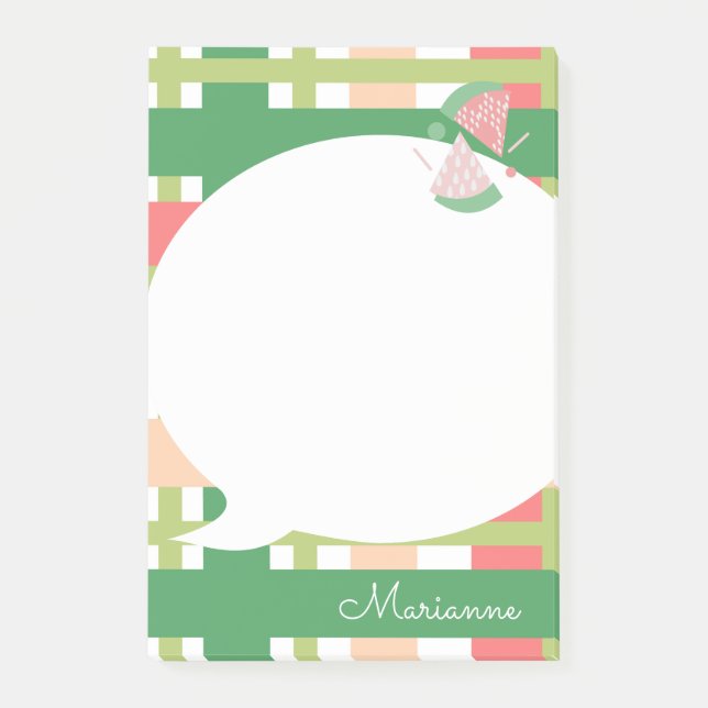 Cute Watermelon Pput Bubble Post-it Notes (Framsida)