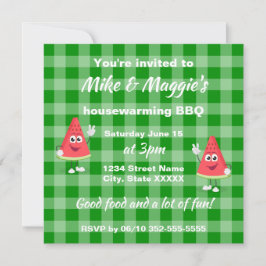 Cute Watermelon Printable HouseworBBQ Inbjudningar
