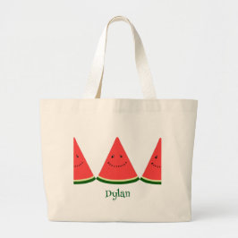 Cute Watermelon Summer Personalized Tote Bag Jumbo Tygkasse