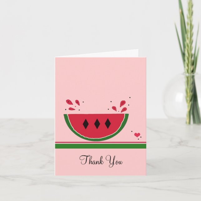 Cute Watermelon Tack Kort (Framsida)