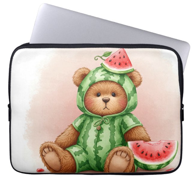 Cute Watermelon Teddy av Natasha Us Laptop Fodral (Framsidan)