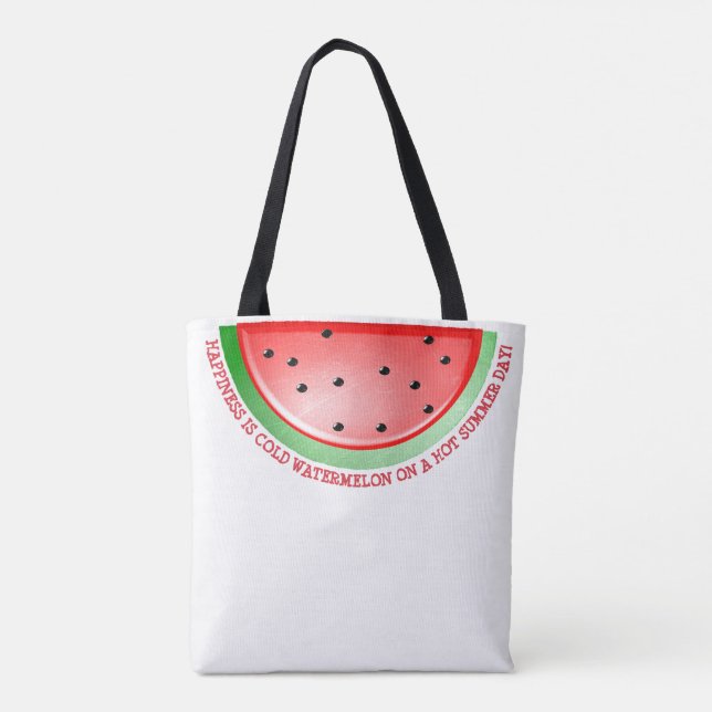 Cute Watermelon Tote Bag Tygkasse (Baksida)