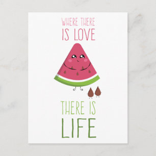 Cute Watermelon Vykort