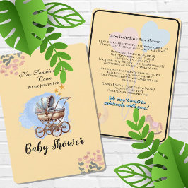 Cute Watter färg Personlig Baby Shower Invita Inbjudningar