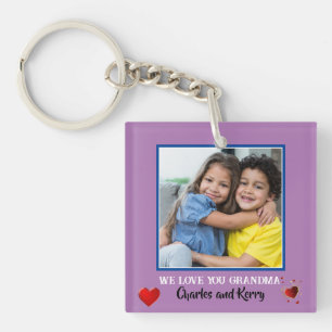 Cute We Kärlek You Grandma Photo Lila Marased