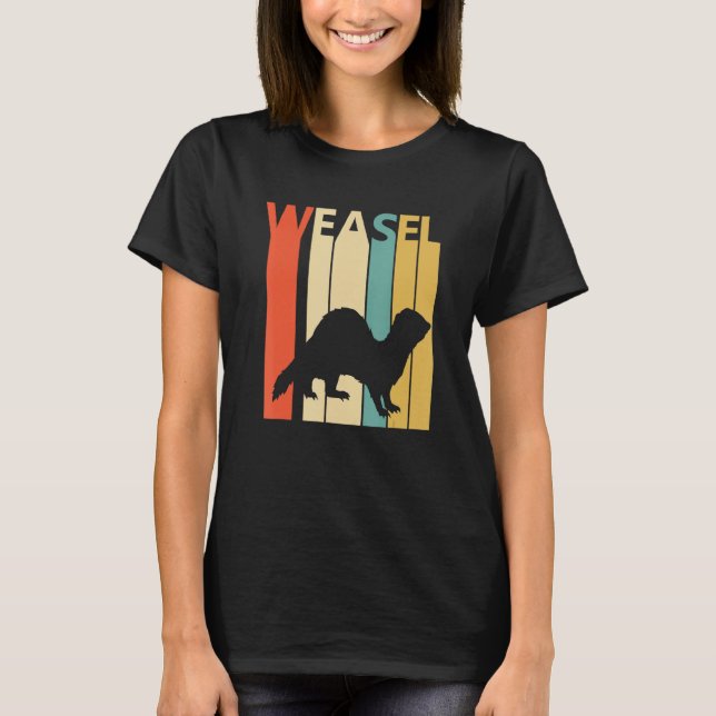 Cute Weasel Animal T Shirt (Framsida)