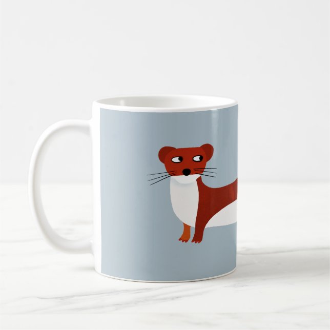Cute Weasel Kaffemugg (Vänster)