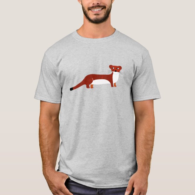Cute Weasel T Shirt (Framsida)