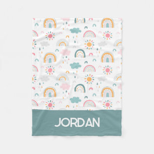 Cute Weather Mönster Fleecefilt