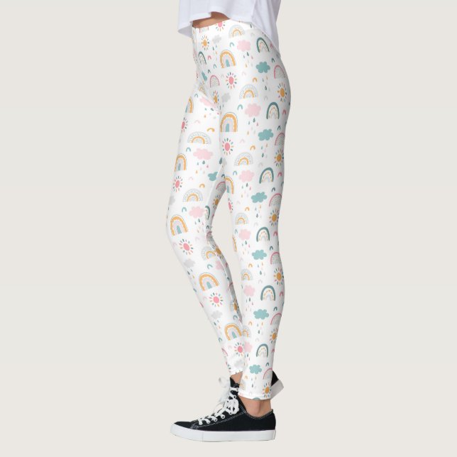 Cute Weather Mönster Leggings (Vänster)