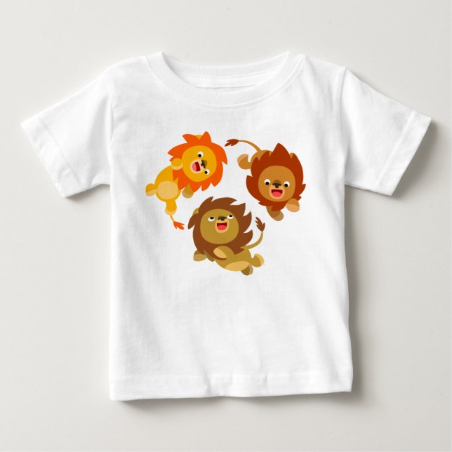 Cute Weightless Tecknad Lejon Baby T-Shirt (Framsida)
