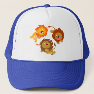 Cute Weightless Tecknad Lejon Hat Truckerkeps