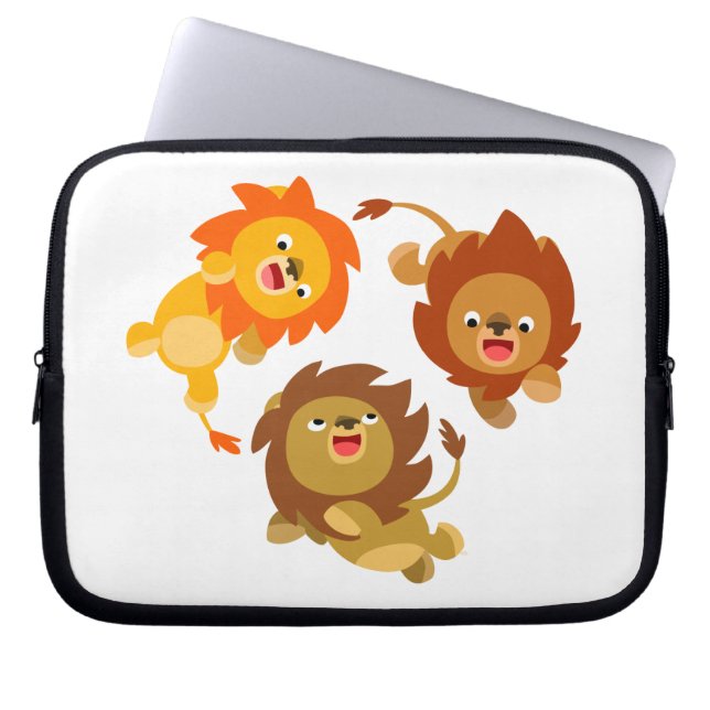 Cute Weightless Tecknad Lejon Laptop sleeve (Framsidan)