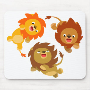Cute Weightless Tecknad Lejon Mousepad Musmatta