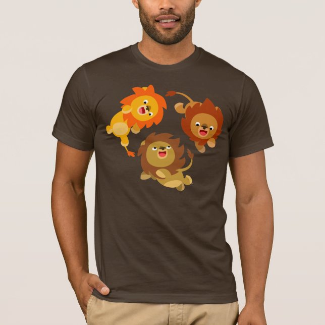 Cute Weightless Tecknad Lejon T-Shirt (Framsida)