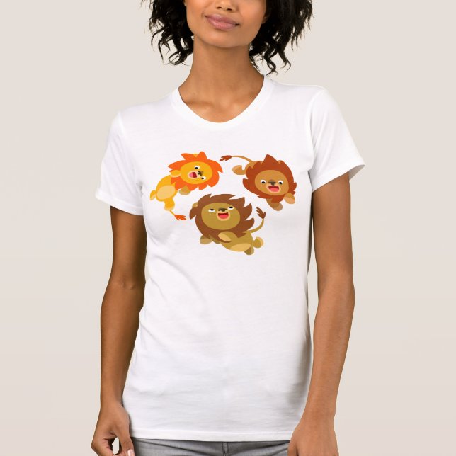 Cute Weightless Tecknad Lejon Women T-Shirt (Framsida)